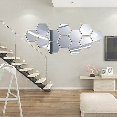 3D Mirror Wall 3D Aryclic hexagon 12 piece