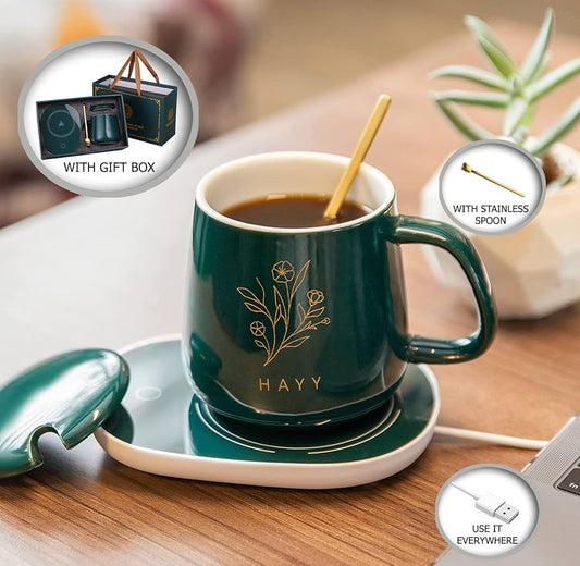 1 PCS Electric Heated Coffee Mug Heating Coaster for Home & Office