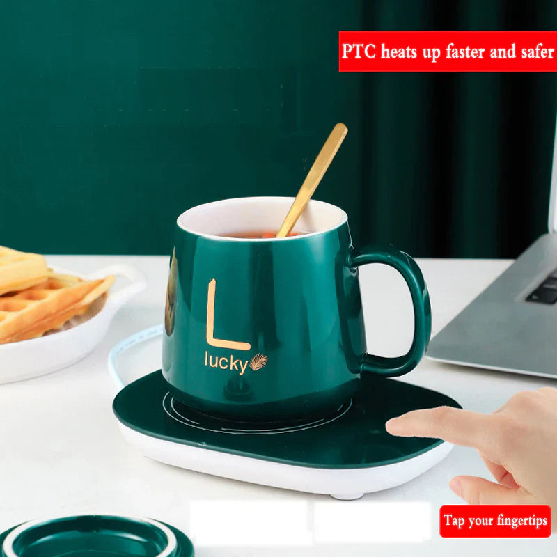 1 PCS Electric Heated Coffee Mug Heating Coaster for Home & Office