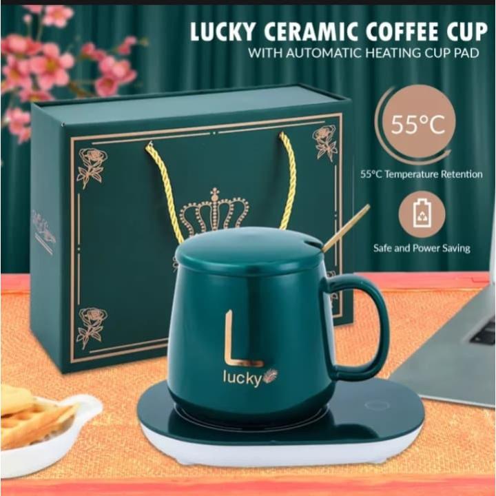 1 PCS Electric Heated Coffee Mug Heating Coaster for Home & Office