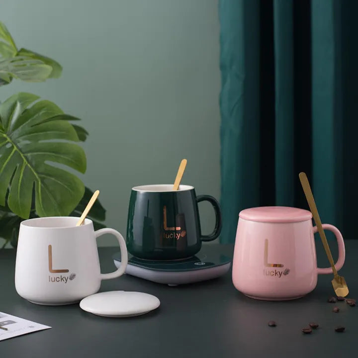 1 PCS Electric Heated Coffee Mug Heating Coaster for Home & Office