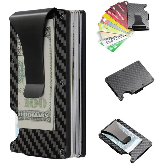 Carbon Fiber Wallet, ARW Metal Money Clip Wallet