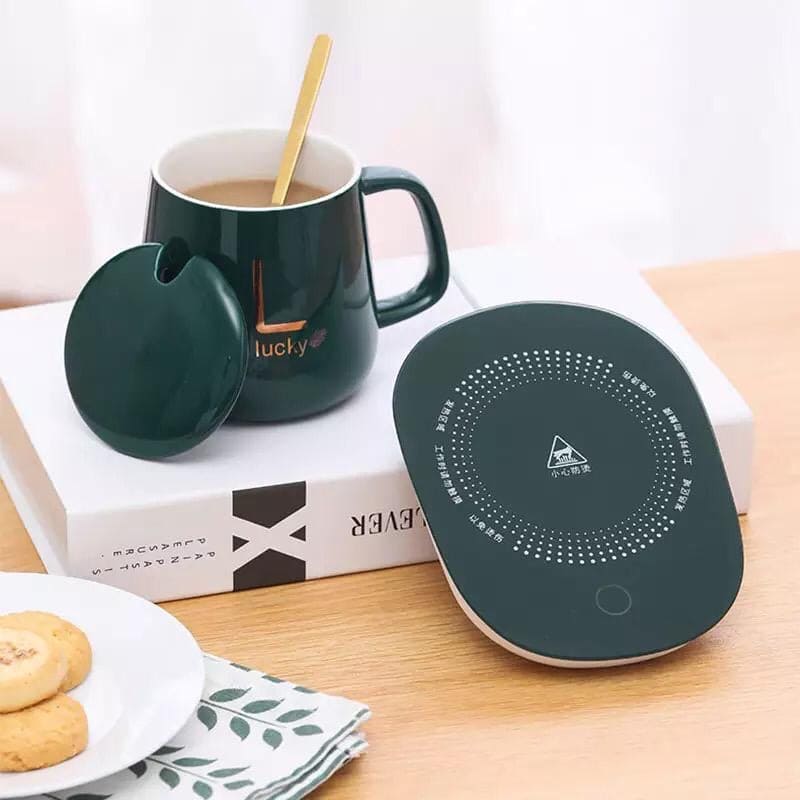 1 PCS Electric Heated Coffee Mug Heating Coaster for Home & Office