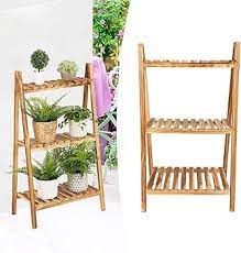 3 Tier Wooden Plant Stand Flower Pot Shelf Rack Solid Wood