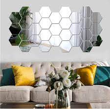 3D Mirror Wall 3D Aryclic hexagon 12 piece